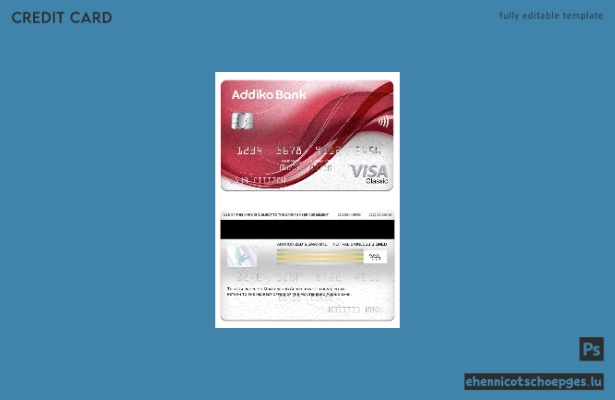 Montenegro Addiko Bank Visa Classic Card – Beispielvorschau